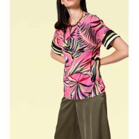 Designer-Druckbluse, pink-bunt