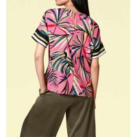 Print blouse, pink-multicolour