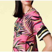 Print blouse, pink-multicolour