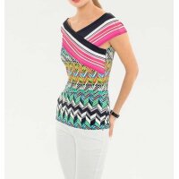 Designer-Carmenshirt, bunt