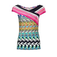 Designer-Carmenshirt, bunt