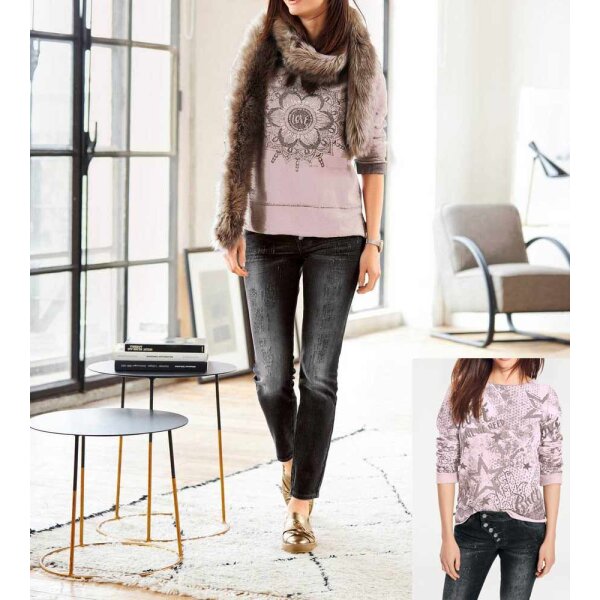 Wende-Sweatshirt, mauve