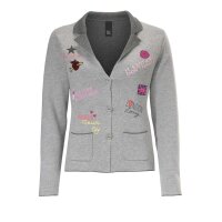Cardigan with patches, grey