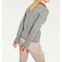 Cardigan m. Patches, grau