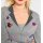 Cardigan m. Patches, grau