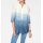 Lace blouse, white-blue