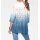 Lace blouse, white-blue