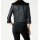 Lamb nappa leatherjacket with weave fur, black