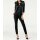 Lamb nappa leatherjacket with weave fur, black