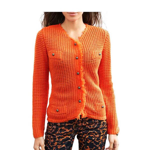 Strickjacke, orange