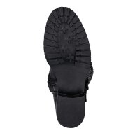 Marken-Leder-Stiefel, schwarz