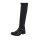 Marken-Leder-Stiefel, schwarz