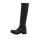 Marken-Leder-Stiefel, schwarz