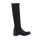 Marken-Leder-Stiefel, schwarz