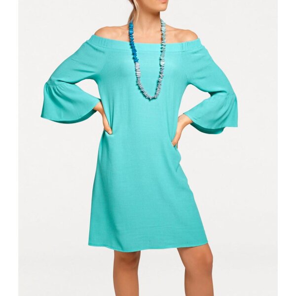 Carmen neckline dress, mint