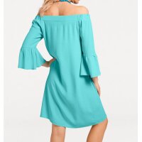 Carmen neckline dress, mint