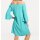 Carmen neckline dress, mint