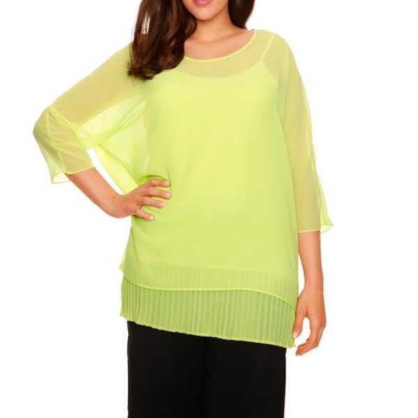 Chiffon blouse top, lemon