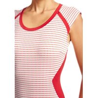 Kleid, weiß-rot