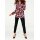 Designer-Druckbluse, grau-koralle
