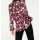 Designer-Druckbluse, grau-koralle
