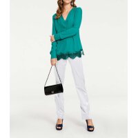Designer-Satin-Stifthose, weiß