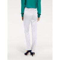 Satin pencil trousers, white