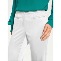 Satin pencil trousers, white