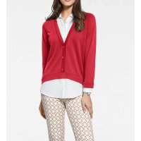 Designer-2-in-1-Blusenshirt, rot-weiß