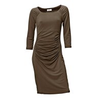 Dress with ruchings, taupe