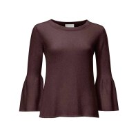 Sweater with flounces, blackberry