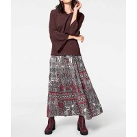 Sweater with flounces, blackberry
