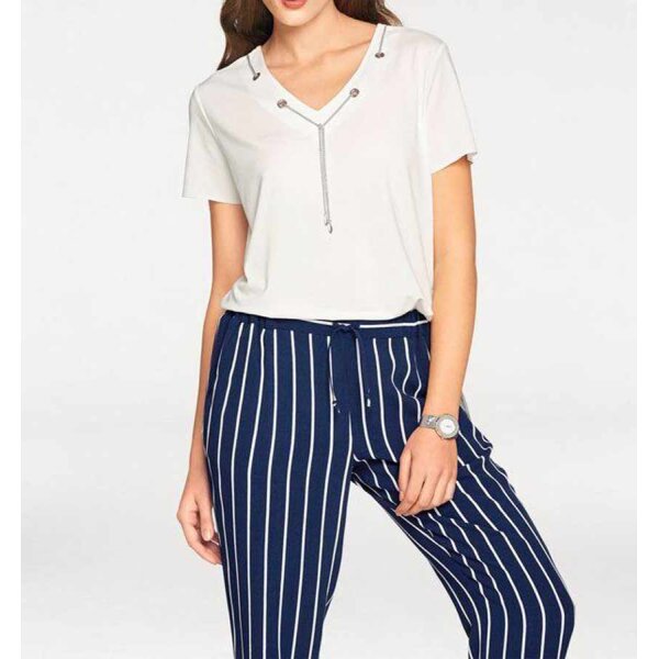 Shirt with chains, offwhite