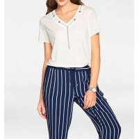 Designer-Shirt m. Ketten, offwhite