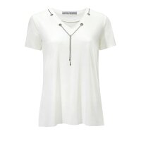 Designer-Shirt m. Ketten, offwhite