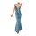 Designer leopard pattern dress, blue