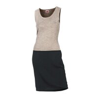 Strickkleid, stein-schwarz