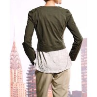 Bikerjacke m. Nieten, oliv