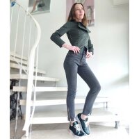 Bikerjacke m. Nieten, oliv