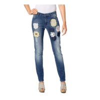 Damen-Jeans, blau-used