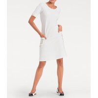 Sheath dress with lacing, white