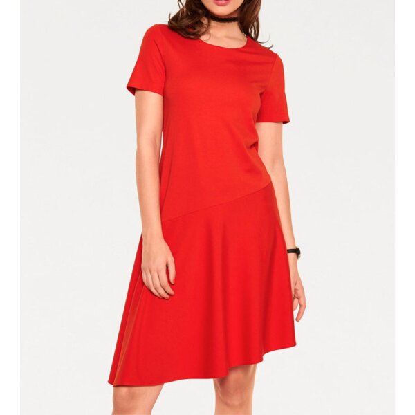 Designer-Jerseykleid, koralle