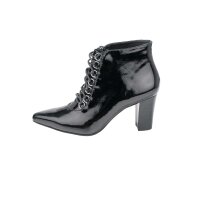 Patent leather booties, black