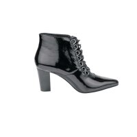 Patent leather booties, black