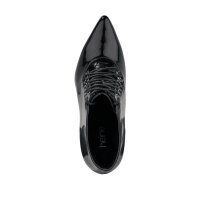 Patent leather booties, black