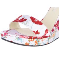 Sandały designerskie, biało-wielokolorowe