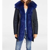 2-in-1-Parka m. Webpelz+Weste, graublau
