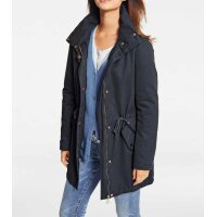 2-in-1-Parka m. Webpelz+Weste, graublau