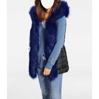 2-in-1-Parka m. Webpelz+Weste, graublau