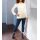Designer-Spitzen-Jerseyshirt, ecru